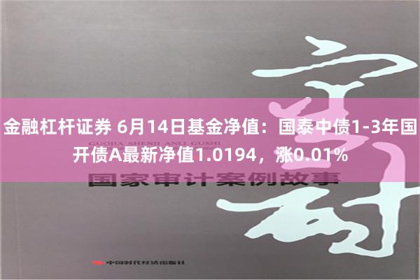 金融杠杆证券 6月14日基金净值：国泰中债1-3年国开债A最新净值1.0194，涨0.01%