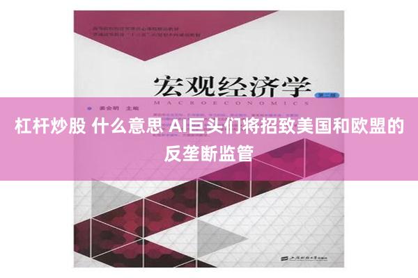 杠杆炒股 什么意思 AI巨头们将招致美国和欧盟的反垄断监管