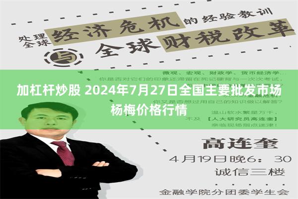 加杠杆炒股 2024年7月27日全国主要批发市场杨梅价格行情